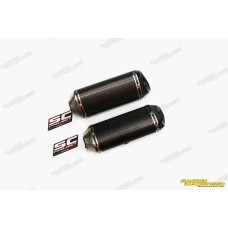 Cặp Pô SC Project SC1-M Carbon Slip On Ducaiti Hypermotard 950 (chính hãng)